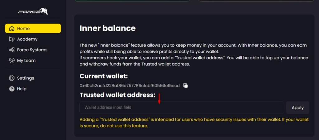 Inner Balance: Meta Force Wallet Replacement Option